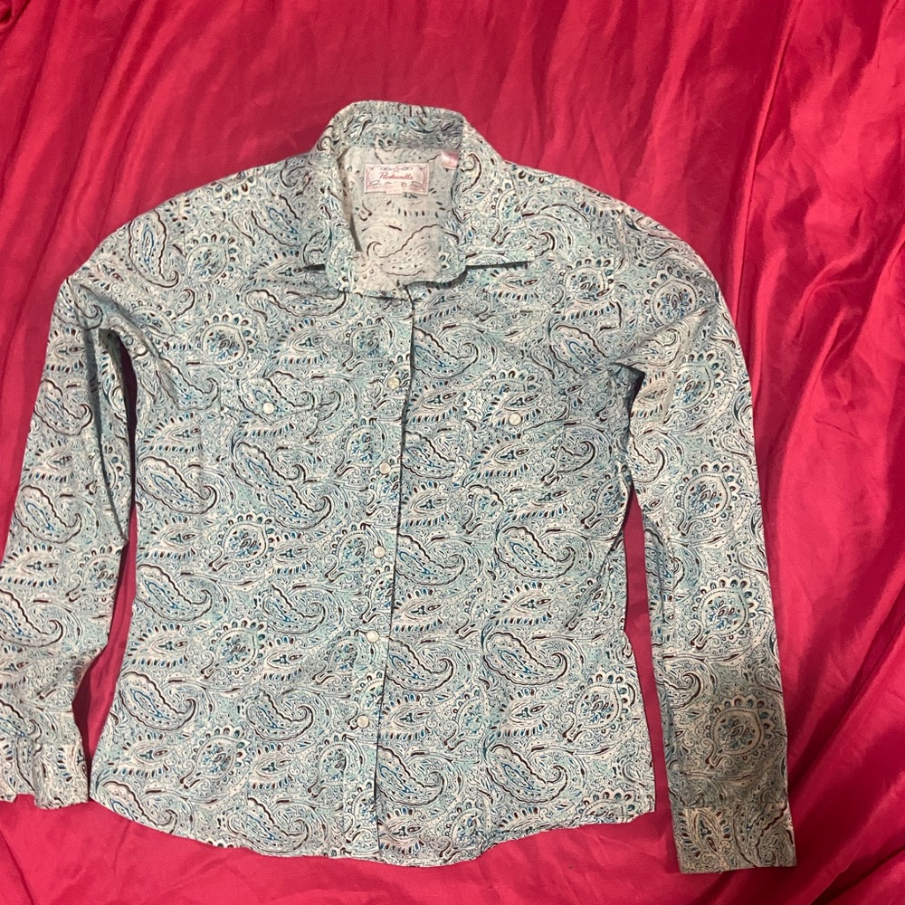 Patterned Women’s Button-Up, Size Small